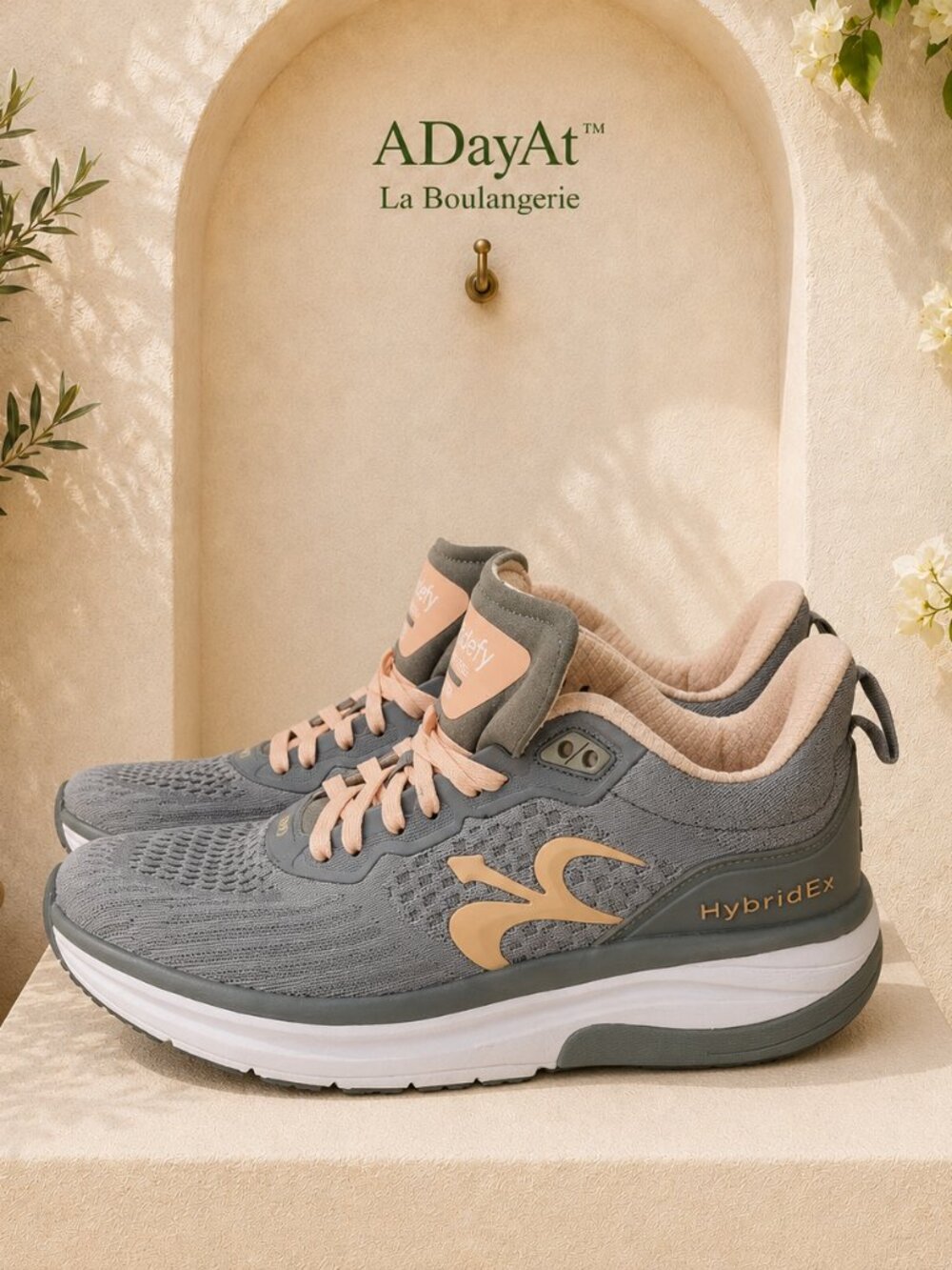 Orthotic Gdefy HybridEx Walking Shoes Gray Pink  Sneakers Women's 9 Integrity